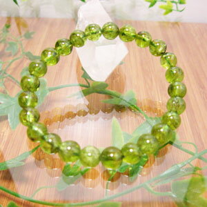 ペリドット ブレスレット/大きさ:約7mm / サイズ:15.5cm