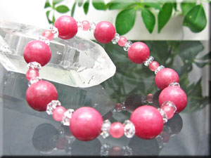 ロードナイト &インカローズのブレスレット