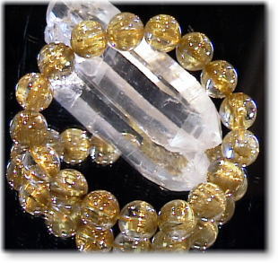 ゴールドルチル/ゴールドタイチンルチル/タイチン ルチル /ルチル/金針ルチル/針水晶/ブレスレット