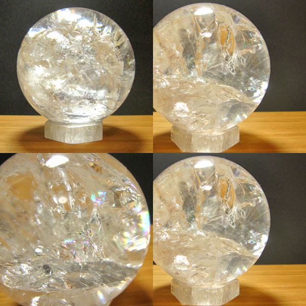 【天然石丸玉】レインボー水晶、虹入り水晶、天然水晶　丸玉　水晶玉　ブラジル産　/置物 風水 縁起物　厄除け祈願 縁起物 風水彫刻 天然石 最高級 手彫り 天然石 パワーストーン アクセサリー　丸珠