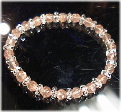 オレゴン産/サンストーン&5mmカット水晶/サイズ約16cm