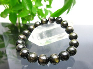 キャッツアイ・トルマリン/ブレスレット/石の大きさ:約9mm/サイズ:約16cm弱