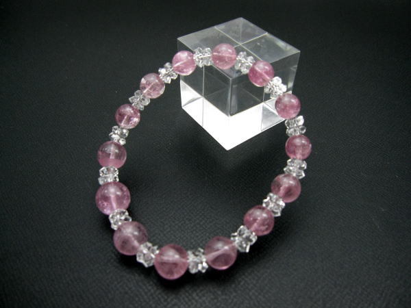 10Aグレード ピンクトルマリン ブレスレット/水晶/サイズ:16cm