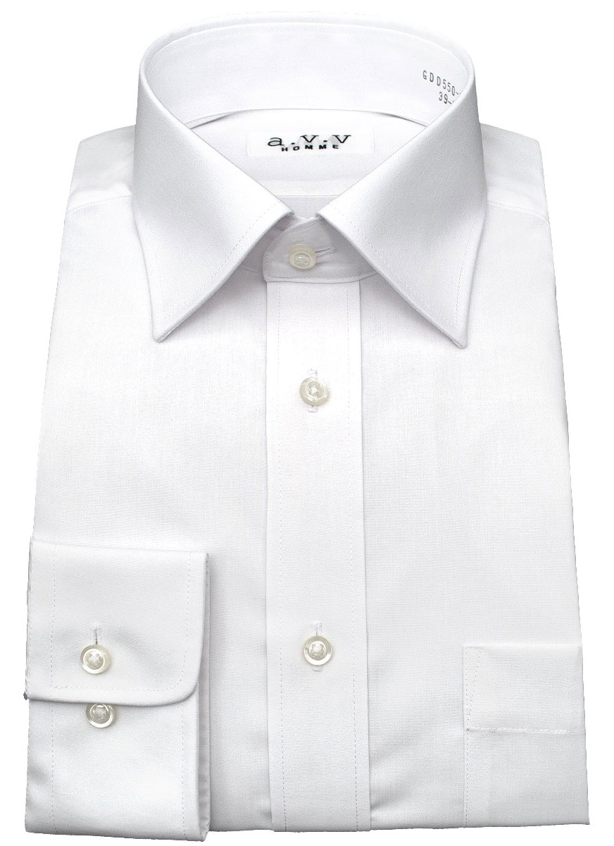 a.v.v ワイシャツ メンズ 長袖 形態安定 スリム スリムフィット セミワイド ビジネス ドレスシャツ Yシャツ カッターシャツ ビジネスシャツ シャツ わいしゃつ おしゃれ 白シャツ yシャツ 新生活 冠婚葬祭 就活 2511ft 2601FTS 20par