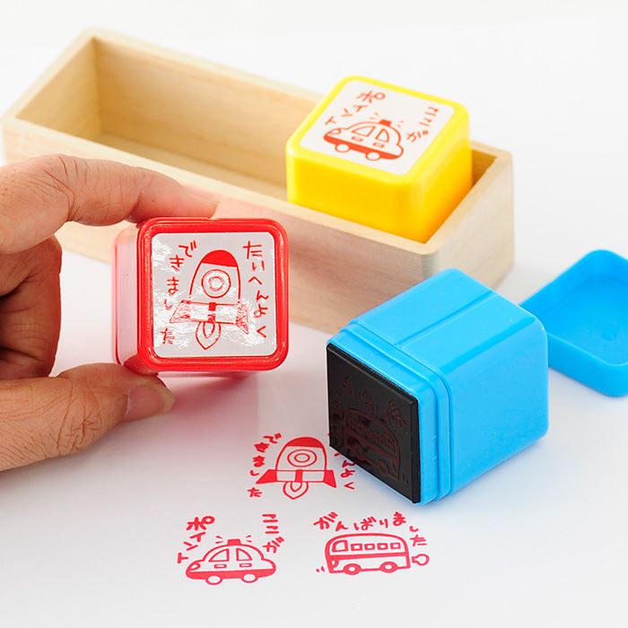 浸透印先生スタンプ3本セット【たいへんよくできました がんばりました ここがポイ...