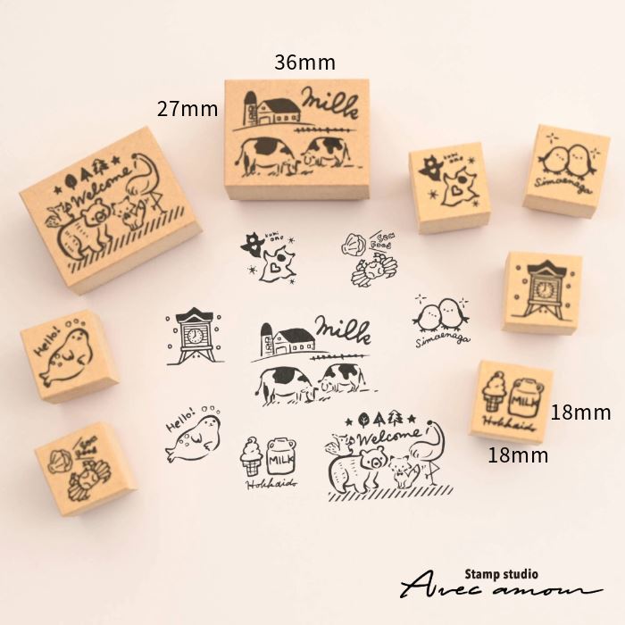 ご当地スタンプ　北海道【ご当地スタンプ　北海道　シマエナガ　 ゴム印 ハンコ 】