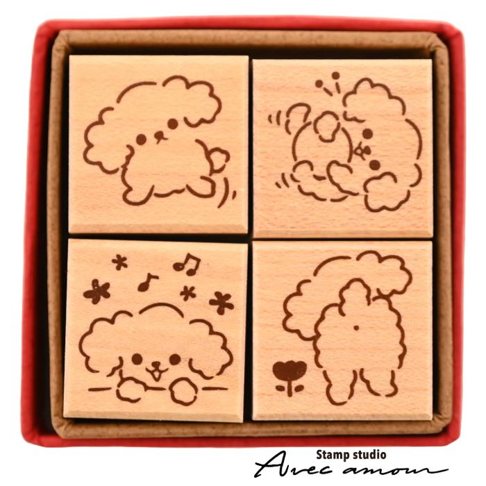 ぷちすたんぷセット4個セット　Petit Stamp -ふあモコといぷー-【オリジナルスタンプ・アンティークス..