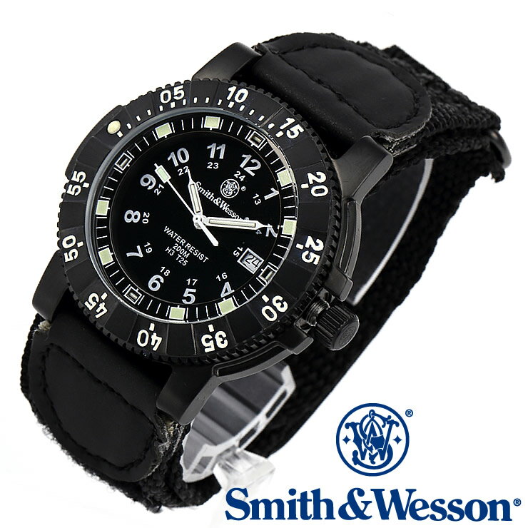 [正規品] スミス＆ウェッソン Smith & Wesson スイス トリチウム ミリタリー腕時計 SWISS TRITIUM 357 SERIES TACTICAL WATCH NYLON BLACK SWW-357-N [あす楽] [送料無料] [雑誌掲載ブランド]