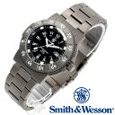 [正規品] スミス＆ウェッソン Smith & Wesson スイス トリチウム ミリタリー腕時計 SWISS TRITIUM 357 SERIES EXECUTIVE WATCH TITANIUM SILVER/BLACK SWW-357-T-BLK [あす楽] [送料無料] [雑誌掲載ブランド]