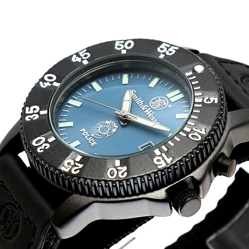 [正規品] スミス＆ウェッソン Smith & Wesson ミリタリー腕時計 455 POLICE WATCH BLUE/BLACK SWW-455P [送料無料]
