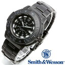 [正規品] スミス＆ウェッソン Smith & Wesson スイス トリチウム ミリタリー腕時計 SWISS TRITIUM DIVER WATCH BLACK/BLACK SWW-900-BLK [あす楽] [送料無料]