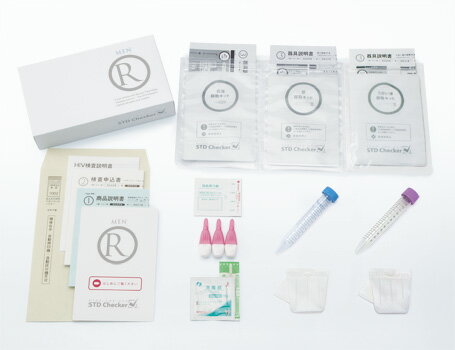STD研究所 性病検査キット STDチェッカー タイプR 男性用 7項目 クラミジア 淋菌 HIV エイズ hiv 梅毒 B型肝炎 性器 のど 咽頭 男性 男 性病 検査キット 自宅で 性病検査 キット stdチェッカー STD 性感染症 送料無料 コンビニ受取 あす楽対応 2