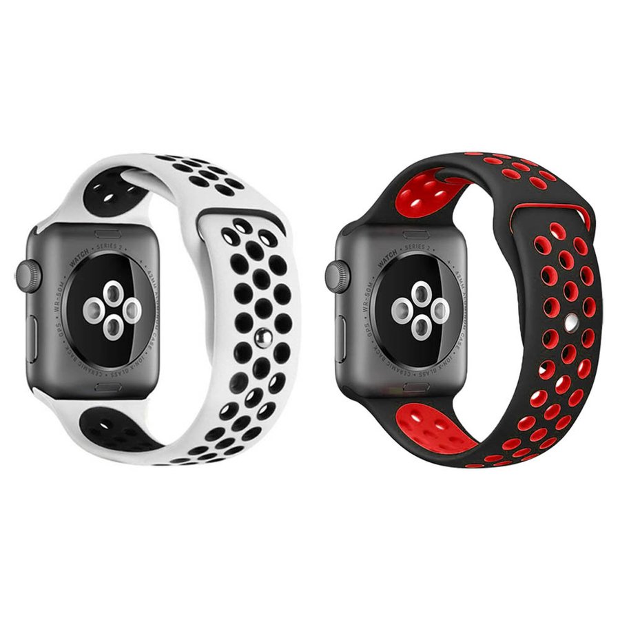 apple watch バンド 白 赤 黒 アップルウォッチ バンド apple watchバンド スポーツ シリコン シリコンバンド おしゃれ レディース メンズ se 41mm 40mm 38mm 兼用 series SE 7 6 5 4 3 2 1 シリーズ apple watch ベルト ラバー 送料無料 交換 運動 バイカラ―