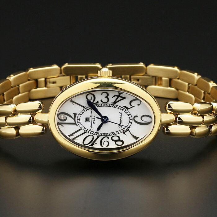 【店内全品ポイント10倍＆クーポン割引！3/11(水)1:59迄】ダイヤモンド 腕時計 レディース 全2色 正規 Salvatore Marra サルバトーレ マーラ 1ポイントダイヤ 腕時計 BOX 保証書付 0322 新生活 プレゼント ホワイトデー 3