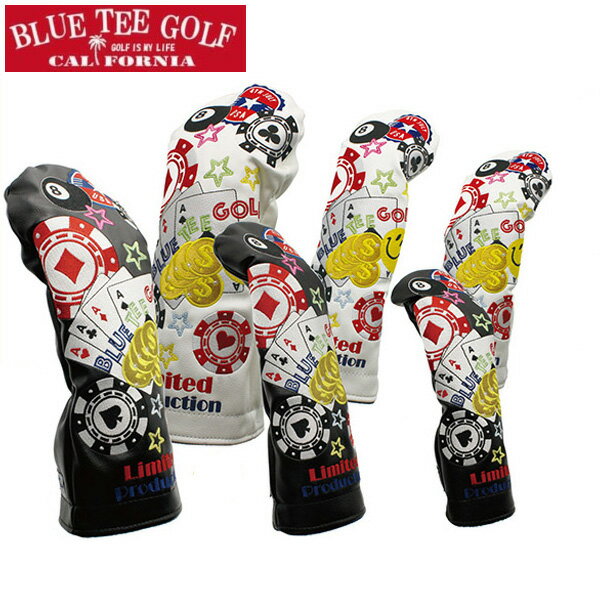 【店内全品ポイント10倍＆クーポン割引！5/23(木)9:59迄】BLUE TEE GOLF ブルーティーゴルフ 限定モデル スマイル & ベガス カジノ ヘッドカバー 3サイズ・各2色　1227 新生活 プレゼント 1