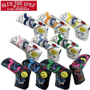 【店内全品ポイント10倍＆クーポン割引！4/24(水)9:59迄】BLUE TEE GOLF ブルーティーゴルフ 限定 スマイル & ハート　カレッジ風ナンバー パターカバー 新生活 プレゼント