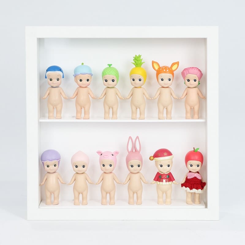 IKEA サンナヘッド 壁掛け DIY 2段コレクションケース　コレクションボード　アクリル　ショーケース ..