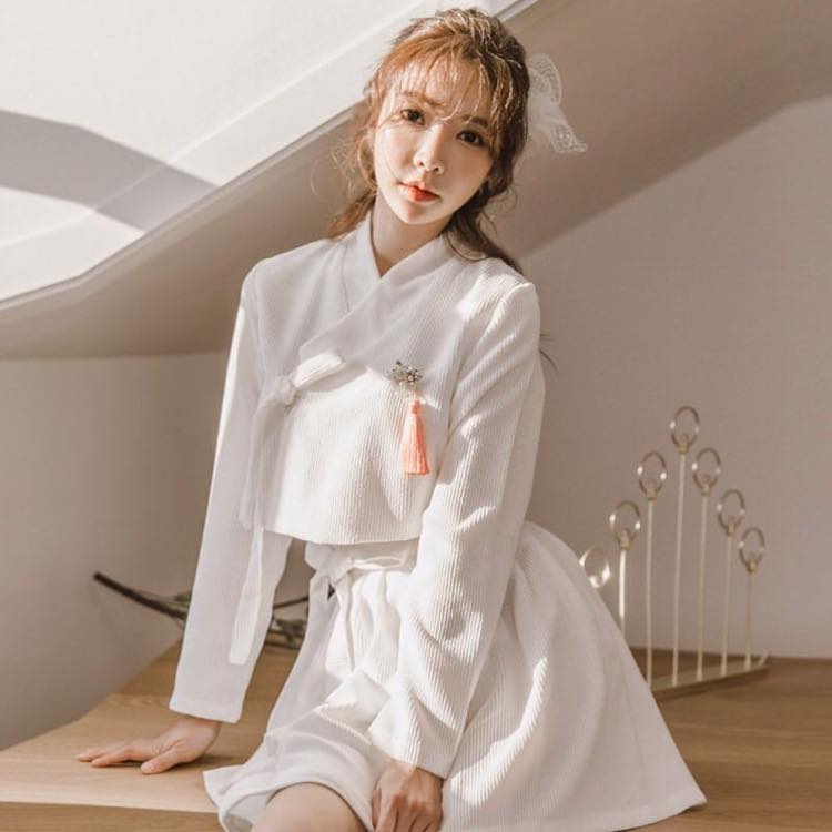 [한복 스타일] 백희의 초고리 코튼 봄 여름 가을 고급 성인 여성 우아한 옷입기 화이트 ML