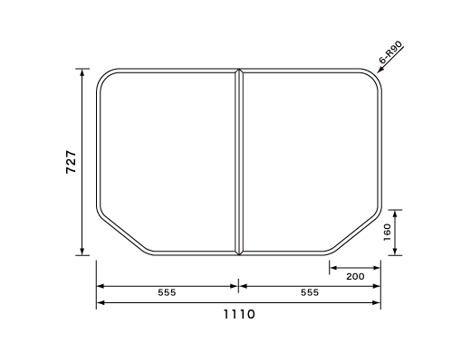 パナソニック 風呂ふた 断熱組フタ：1150用 変形型 2枚組 [本体厚み21.5mm] 品番 GTD71KN91 正規品保証
