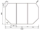 パナソニック 風呂ふた 断熱組フタ（デッキ水栓用）：ワイド浴槽用 変形型 3枚組 [本体厚み21.5mm] 品番 GTD76KN9M 正規品保証