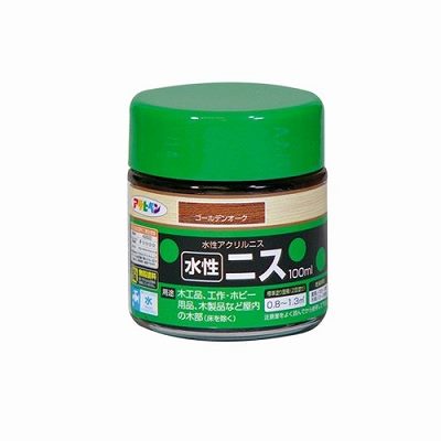 アサヒペン　水性ニス ゴールテンオーク 100ml