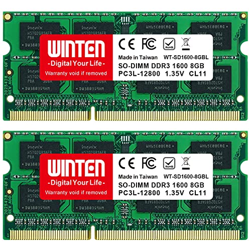 WINTEN m[gPCp  16GB(8GB 2) PC3L-12800(DDR3L 1600) i5Nۏ dΉ DDR3L SDRAM SO-DIMM [ ݃[ WT-SD1600-D16GBL 5648