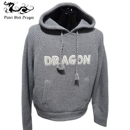 〈超特価 52%FF〉レディース ダンスウィズドラゴン DANCE WITH DRAGON　ニットパーカー　グレー（912）..