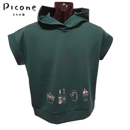 〈ポイント10倍〉【2025年秋冬】レディース ピッコーネクラブ　PICONE CLUB　パーカー（半袖）　グリー..