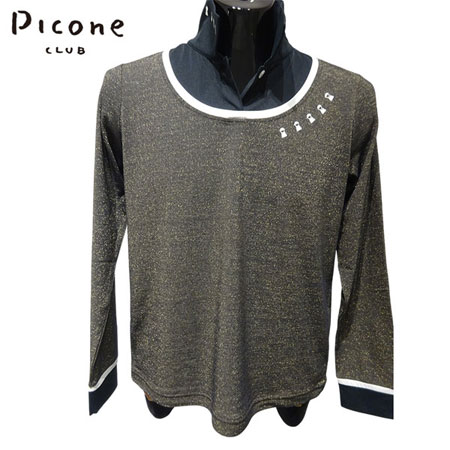 【2025年秋冬】レディース ピッコーネクラブ　PICONE CLUB　ポロシャツ　ブラック（001）【送料無料・..