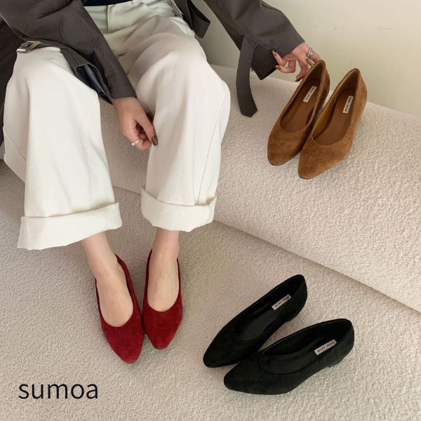Rakuten - ウェッジソールパンプス　ウェッジソール　ウェッジ　ミュール　厚底　パンプス　ラウンドトゥ　スウェード　レディース　ヒール　歩きやすい　美脚　カジュアル　上品　春