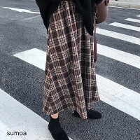 チェックスカート チェック柄 スカート ロングスカート ボリュームスカート チェック柄 タータンチェック グレンチェック 秋冬 レディース ロング丈 フレアスカート Aラインスカート ミドル丈 ネル 起毛 厚手 ロンスカ ミモレ丈