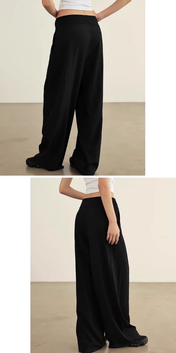 ガウチョパンツ　フレアパンツ　ロングパンツ　メッシュパンツ　リラックス　イー...