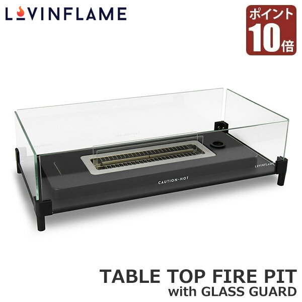 バイオエタノール暖炉 LovinFlame ラビンフレーム テーブルトップ180 ウィンドガード付  ...