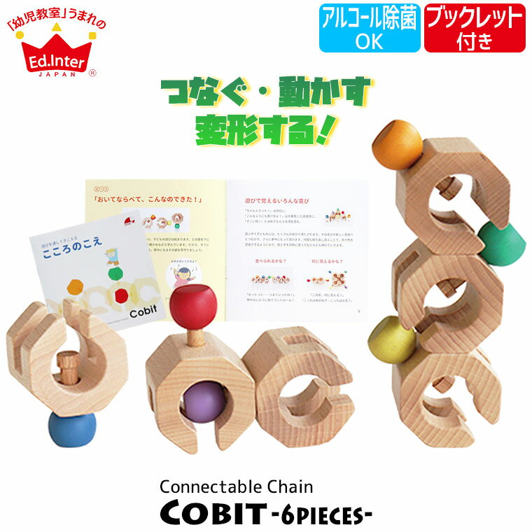 【レビュー特典あり】 積み木 エドインター ED Inter ジェニ GENI Connectable Chain Cobit 6pieces 4941746820063 知育玩具 知育 おもちゃ ジェニ GENI ブロック 木製 木のおもちゃ 男の子 女の子 2歳 3歳 4歳 5歳 6歳 誕生日プレゼント