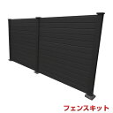 【法人宛・支店留め限定で5000円以上送料無料】【人工木材】【樹脂ウッドデッキ】【ウッドデッキ 部品】3.6mウッドデッキ(人工木材)フェンスキット!ブラック