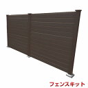 【法人宛・支店留め限定で5000円以上送料無料】【人工木材】【樹脂ウッドデッキ】【ウッドデッキ 部品】3.6mウッドデッキ(人工木材)フェンスキット!ダークブラ...