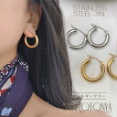 【48%OFFクーポン有!~ 2025.5.31 23:59】ステンレス BIG フープ ピアス ラウンド/ペア 大人可愛い 上品 デイリー ゴールド シルバー 安心 上品 ブランド 金属アレルギー プレゼント アクセサリー ニッケルフリー レディース メンズ 女性 スワロ問屋(4)
