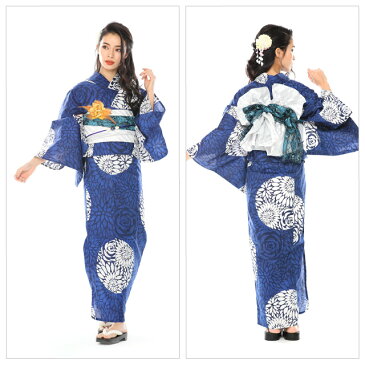 浴衣 セット 大人 レディース【YS348】紺 ネイビー 白 花火 ひまわり 薔薇 レディース浴衣 派手 浴衣 新作 大人浴衣