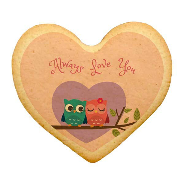 クッキー イラスト プリント メッセージ Always Love You お礼 プチギフト 洋菓子 お菓子 内祝い 通販 人気 贈り物 おすすめ 有名 フォチェ