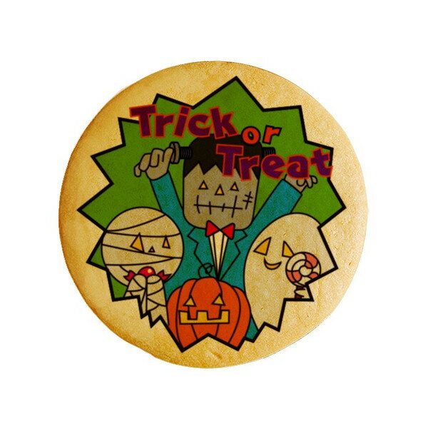 クッキー イラスト プリント メッセージ ハロウィン Trick or treat フランケン お祝い プチギフト 内祝い 贈り物 おすすめ 有名 フォチェッタ