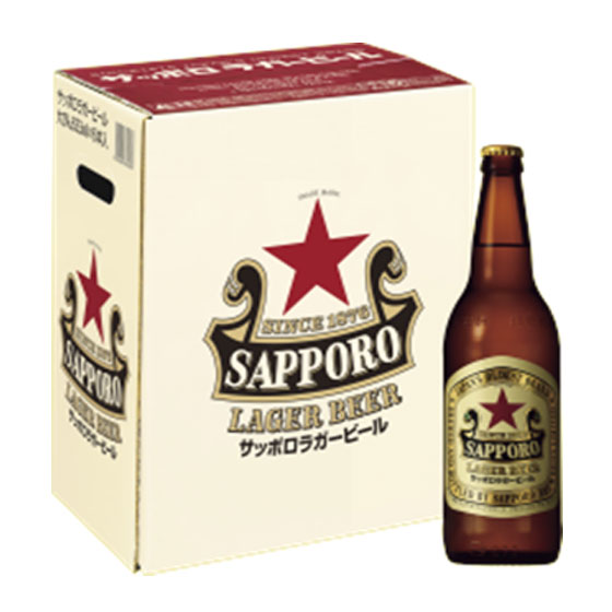 サッポロ ラガー ギフトセット 633ml 6本 大瓶 赤星 LB6 コンビニ受取対応商品 お酒 お中元 プレゼントのサムネイル