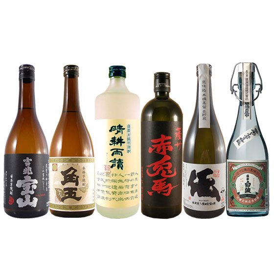 芋焼酎 黒麹・白麹・黄麹仕込み 飲み比べ6種セット 720ml 6本 コンビニ受取対応商品 送料無料 ...