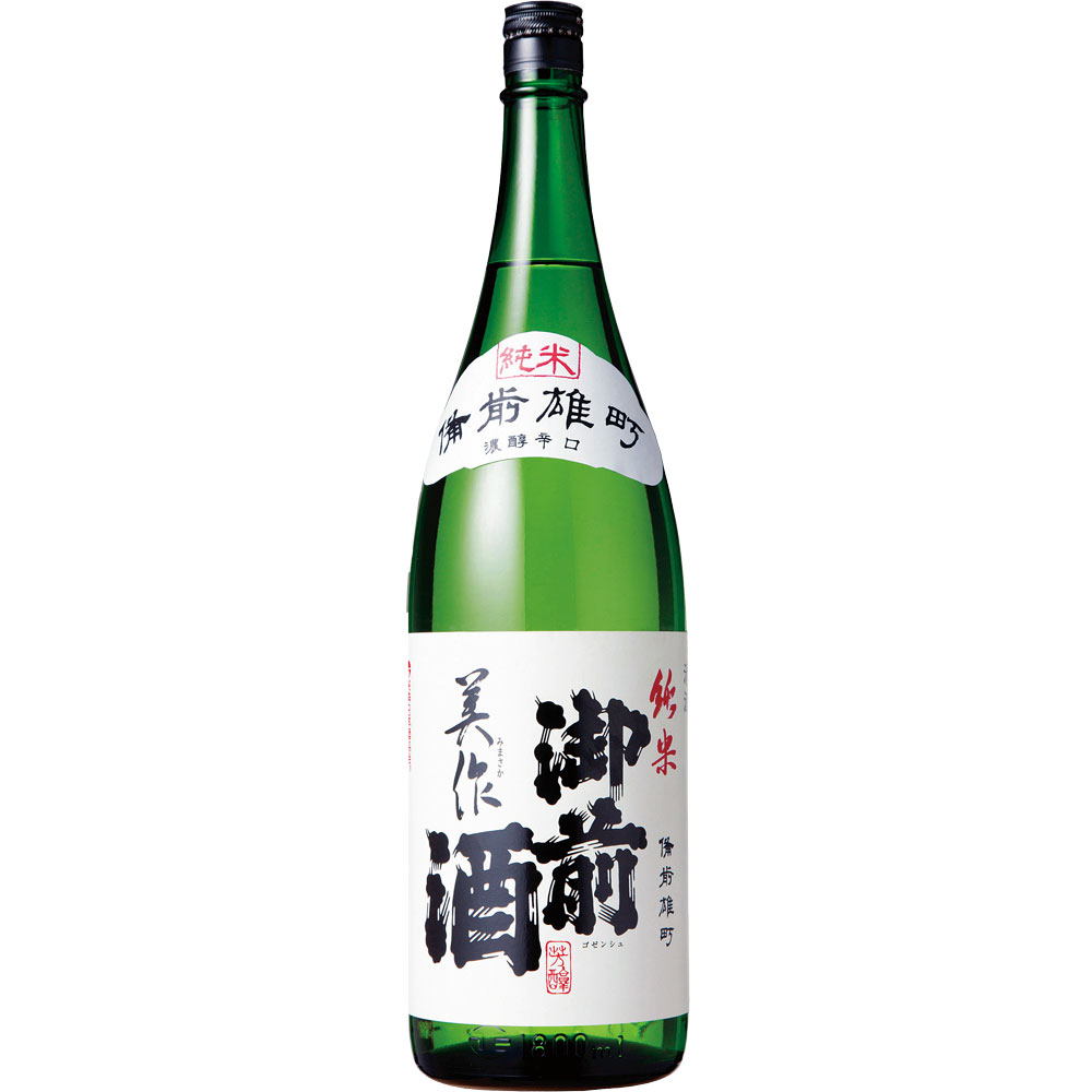 御前酒 純米 美作 1800ml 岡山県 辻本店 日本酒 コンビニ受取対応商品 お酒 父の日 プレゼント