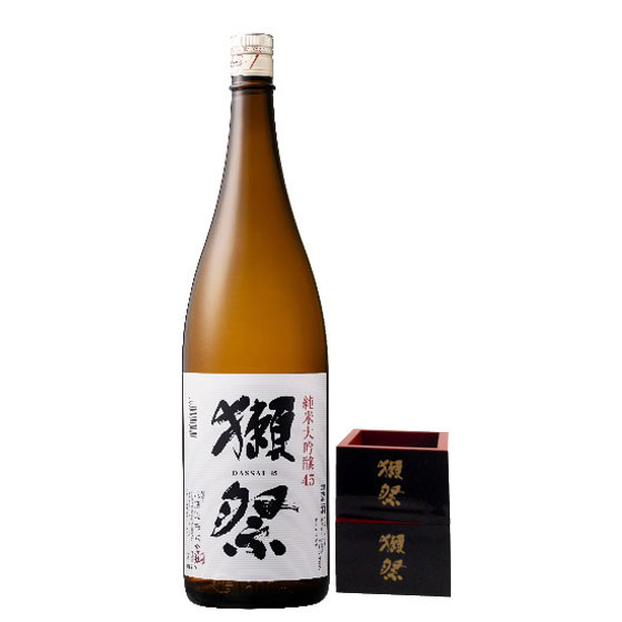 獺祭 日本酒 【正規販売店】獺祭 だっさい 純米大吟醸 45 1800ml 塗枡2個セット山口県 旭酒造 日本酒 本州のみ送料無料 コンビニ受取対応商品 お酒 父の日 プレゼント