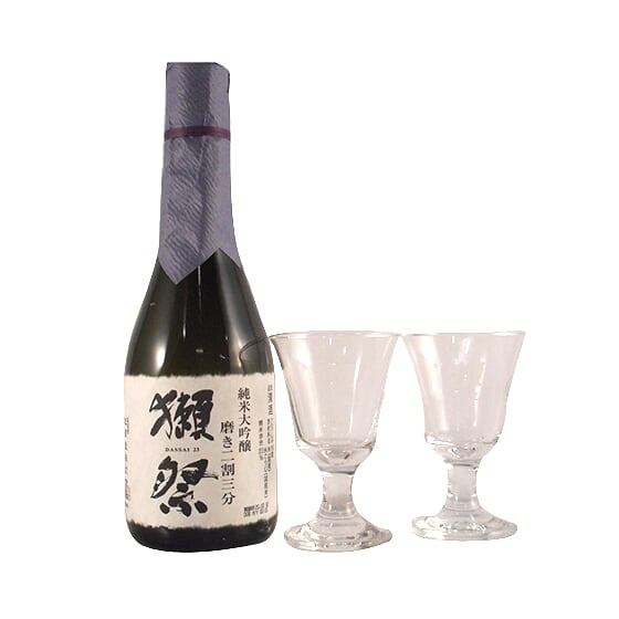 【正規販売店】獺祭 だっさい 乾杯セット 純米大吟醸23 300ml 1本 と 貴人グラス 2脚 ボックス 楽ギフ コンビニ受取対応商品 日本酒 山口県 旭酒造 本州のみ送料無料 お酒 父の日 プレゼント