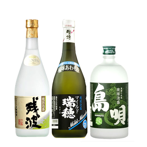 はじめての泡盛3種セット 720ml 3本 ギフトセット 沖縄県 泡盛 本州のみ送料無料 お酒 父の ...