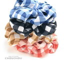 シュシュ ヘアアクセサリー レディースアクセサリー アクセサリー ファッション ギンガムチェック柄 シフォン 涼しげ 夏 コモノ 大人の可愛さ 惹きたてる 程よ...