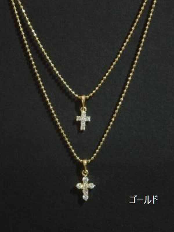 乐天商城 - ネックレス ペンダント レディースアクセサリー アクセサリー ファッション キュービック ダブル クロス ジルコニア 首飾り アクセ アクセサリ レディース 女性 女性用 装飾 模造ダイヤモンド 模造ダイヤ