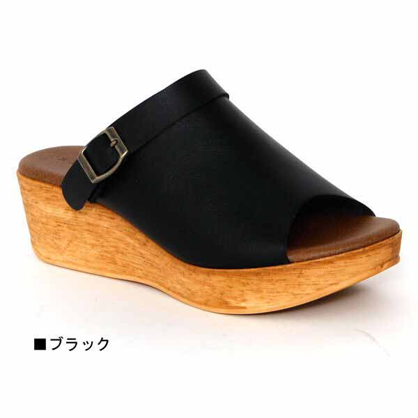樂天商城 - サボ クロッグ サンダル レディースシューズ レディースファッション 靴 日本製 2way ベルト付き ウエッジ サボサンダル カジュアル 安心と信頼 シンプル ナチュラル サッと履ける 甲飾りベルト そのまま履いて かかとに引っかけて 脱げにくく履いて さまざまなシーン