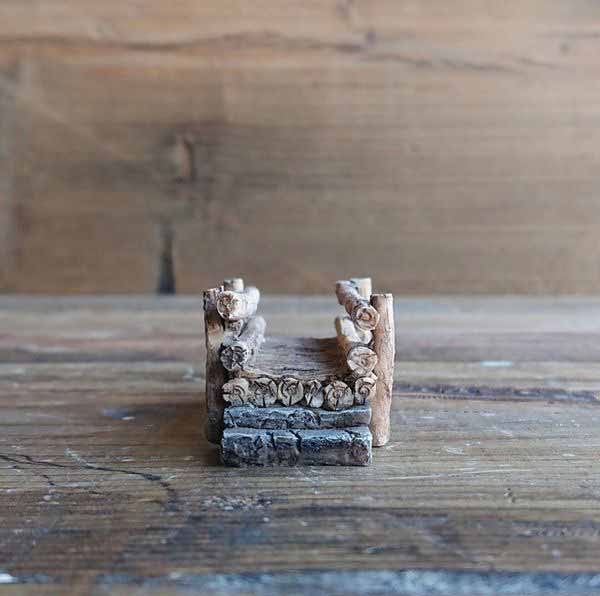 オブジェ 置き物 インテリア雑貨 家具 インテリア 木橋 ミニチュア アレンジ お部屋やお店のインテリア ちょっとしたワンポイント [3]